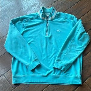 Tommy Bahama Men's Aqua Half-Zip Sweatshirt